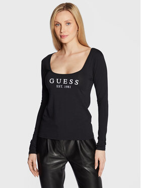 Guess Guess Blúz Carrie O2BM31 KBBU1 Fekete Regular Fit