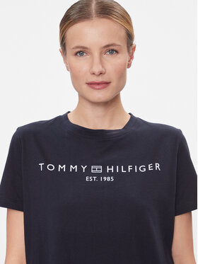 Tommy Hilfiger Haljina Za Svaki Dan Rlx Corp Logo Tshirt Drs Ss WW0WW41013 Plava Regular Fit