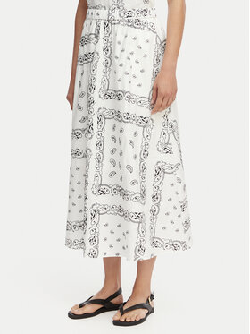 Weekend Max Mara Weekend Max Mara Спідниця-міді Caravan 2615101082 Білий Regular Fit