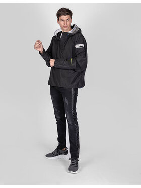Les Hommes Les Hommes Giacca di transizione LHO357 250B | K Way Nero Regular Fit