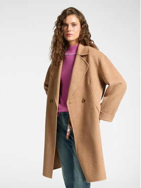 Elena Mirò Elena Mirò Cappotto invernale 8147P000057N012 Crema Regular Fit