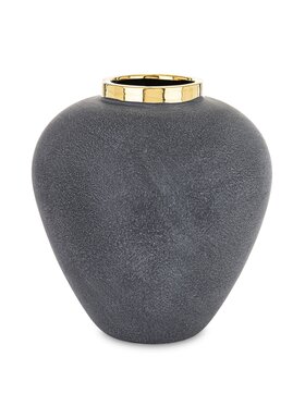 MIAhome MIAhome Wazon ceramiczny 27x22x22 cm MEIKO - II Szary