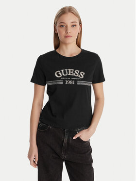 Guess Guess T-Shirt V6RI16 I3Z14 Černá Regular Fit