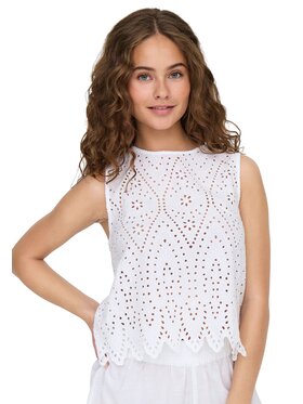 ONLY ONLY Top Top onltulum sl emb Bianco Regular Fit