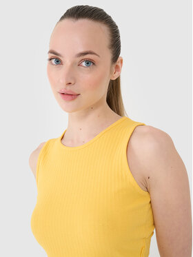 4F 4F Tank top MIDSHOP TEXTILE Żółty Slim Fit