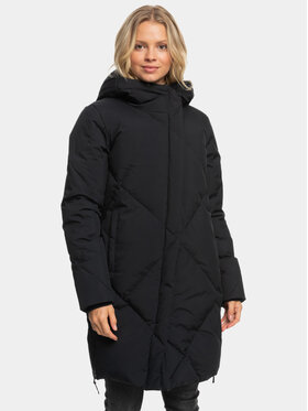 Roxy Roxy Kurtka puchowa Abbie Jk Otlr ERJJK03550 Czarny Regular Fit