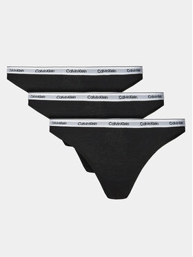 Calvin Klein Underwear Calvin Klein Underwear Komplet 3 par stringów 000QD5209E Czarny