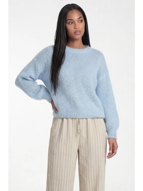 FIGL FIGL Sweter M1328 Niebieski Regular Fit