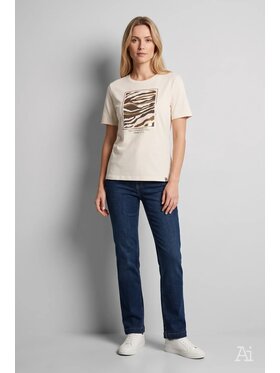 Cross Jeans Cross Jeans T-Shirt 56281-009 Beżowy Regular Fit