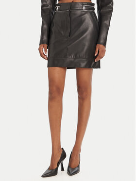 KARL LAGERFELD KARL LAGERFELD Rock aus Kunstleder A3W12014 Schwarz Regular Fit