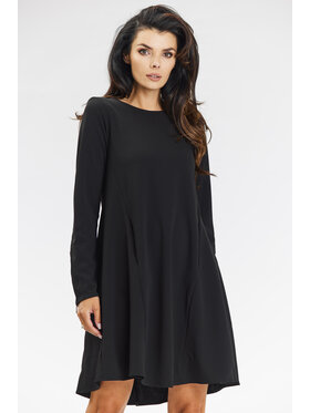 Awama Awama Vestito da giorno A661 Nero Basic Fit