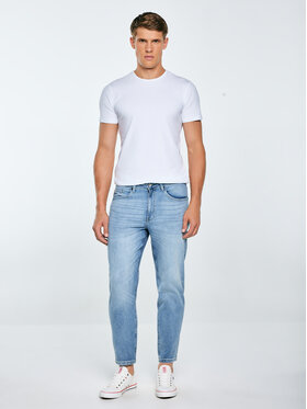 BIG STAR BIG STAR Jeansy ATES CROPPED Niebieski Tapered Fit