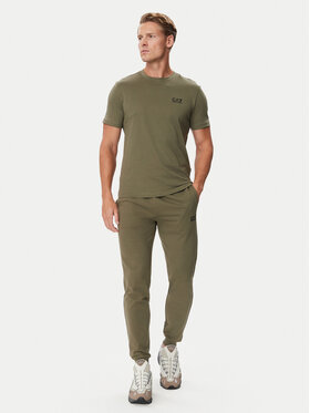 EA7 Emporio Armani EA7 Emporio Armani Tričko 8NPT25 PJVPZ U7014 Kaki Regular Fit
