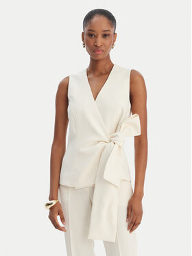 Marella Marella Anzugweste Lirica 2613161043 Écru Regular Fit