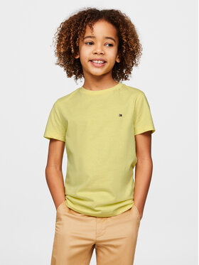 Tommy Hilfiger Tommy Hilfiger T-Shirt Essential KB0KB06879 D Żółty Regular Fit