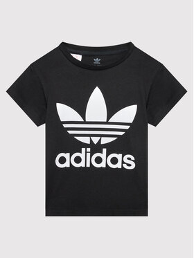 adidas adidas Футболка adicolor Trefoil H25245 Чорний Regular Fit