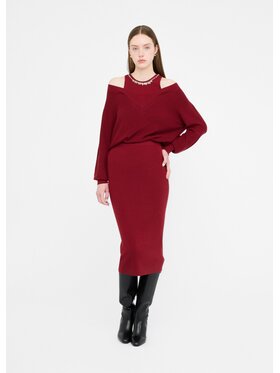 Liu Jo Liu Jo Sukienka wieczorowa MF5161MA85QD6591 Czerwony Slim Fit