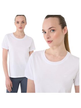 4F 4F T-shirt FWMM00TTSHF2356-10S Bianco Regular Fit