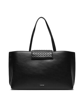 Calvin Klein Calvin Klein Дамска чанта Calvin Mini Quilt Medium Tote K60K611885 Черен