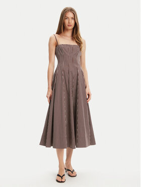 STAUD STAUD Sukienka letnia Wylie R25S2108YP Brązowy Slim Fit