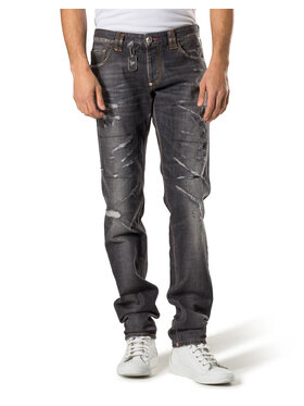 PHILIPP PLEIN PHILIPP PLEIN Džínsy 30754 Čierna Straight Fit