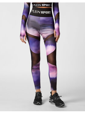 Plein Sport Plein Sport Legginsy 15897 Fioletowy Active Fit