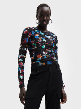 Desigual Desigual Body MONSIEUR CHRISTIAN LACROIX 22WWQK24 Čierna Slim Fit