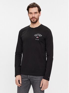 Tommy Hilfiger Tommy Hilfiger Longsleeve Arch Varsity MW0MW34252 Чорний Regular Fit