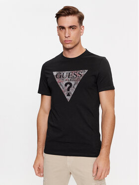 Guess Guess Tricou M4RI29 J1314 Negru Slim Fit