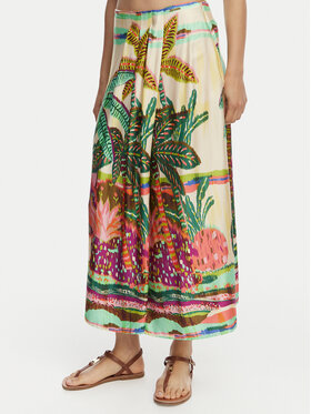 LOLA CASADEMUNT LOLA CASADEMUNT Midi szoknya LS2608001 Krém Regular Fit