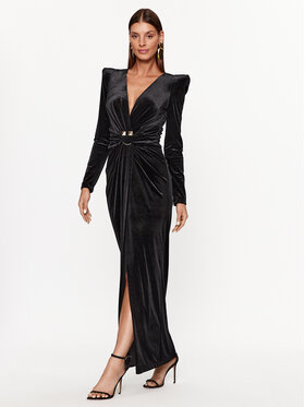 Babylon Babylon Koktejlové šaty T_S00839 Čierna Regular Fit