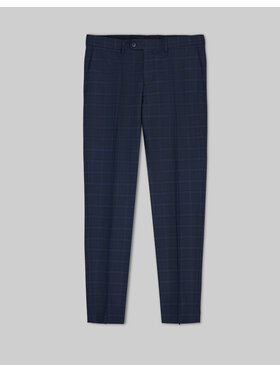 Borgio Borgio Spodnie garniturowe viloro 01 Granatowy Super Slim Fit
