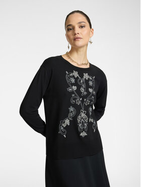 Elena Mirò Elena Mirò Sweter M510Z000647N033 Czarny Regular Fit