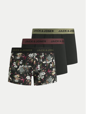 Jack&Jones Jack&Jones Komplet 3 par bokserek Flower 12194284 Czarny