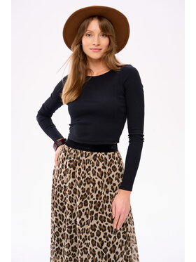 blue shadow blue shadow Top Exina Czarny Regular Fit