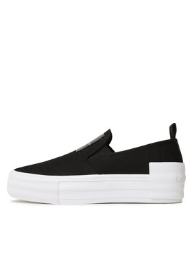 Calvin Klein Jeans Tenis Superge Bold Vulc Flat Slipon YW0YW01040 Črna