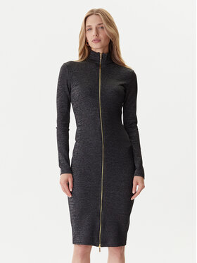 Just Cavalli Just Cavalli Kleid für den Alltag 79PAO905 J0251 Schwarz Slim Fit