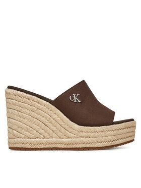 Calvin Klein Calvin Klein Klapki Wedge Rope Slide Mg YW0YW01699 Brązowy