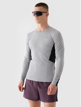 4F 4F S dlhými rukávmi 4FWAW24TFLOM252-27S Sivá Slim Fit