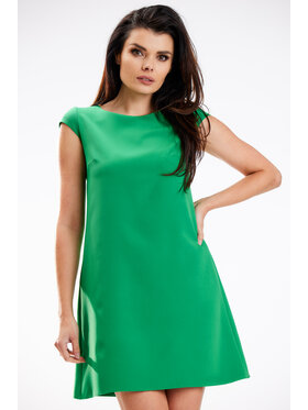 Awama Awama Sukienka letnia A570 Zielony Basic Fit