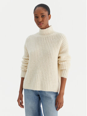 Calvin Klein Jeans Calvin Klein Jeans Krekls ar augstu apkakli Brushed Wool Ls LV044D361G Balts Regular Fit