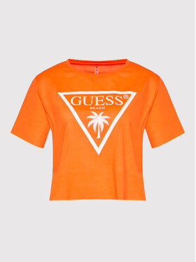 Guess T-shirt E02I01 KB9I0 Narančasta Regular Fit