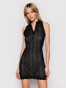 Pinko Pinko Úpletové šaty Attaccante PE 21 BLK01 1G15RG Y6T9 Čierna Slim Fit