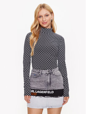 KARL LAGERFELD KARL LAGERFELD Chemisier 226W1713 Noir Slim Fit