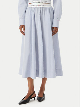 Tommy Hilfiger Tommy Hilfiger Midi szoknya WW0WW48936 Kék A-Line Fit
