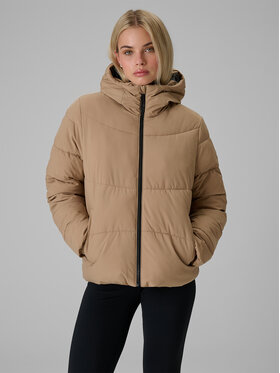 4F 4F Kurtka puchowa URBAN COMMUTER Brązowy jasny Regular Fit