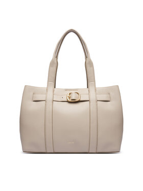Calvin Klein Calvin Klein Kabelka Buckle Medium Tote LV04F3294G Écru