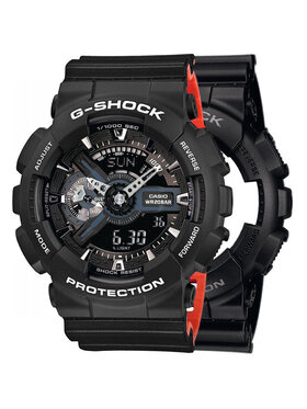 Casio Casio Zegarek SET GA-110-1BER + BEZEL 10508136 + PASEK 10577142 Czarny