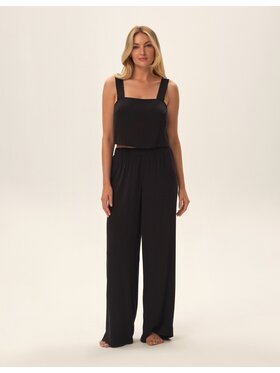 Esotiq Esotiq Piżama 42048 Czarny Loose Fit