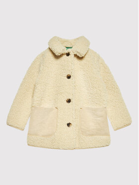 United Colors Of Benetton United Colors Of Benetton Cappotto in shearling 2HUP5K0D0 Beige Regular Fit